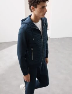 Cotton Rich Zip Up Hooded Jacket With Stormwear™ -Marksandspencer Sale Store cotton rich zip up hooded jacket with stormwear 8