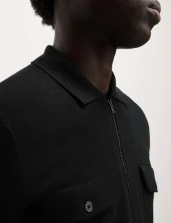 Cotton Rich Zip Up Knitted Jacket -Marksandspencer Sale Store cotton rich zip up knitted jacket 12