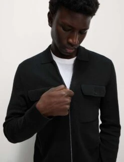 Cotton Rich Zip Up Knitted Jacket -Marksandspencer Sale Store cotton rich zip up knitted jacket 13