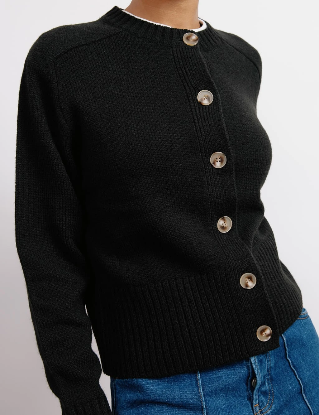 Crew Neck Button Through Cardigan With Wool 11 Crew Neck Button Through Cardigan With Wool - Image 11