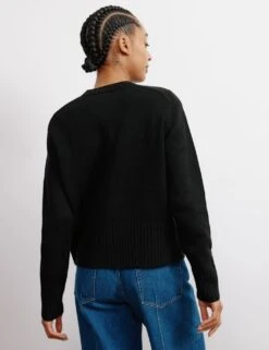 Crew Neck Button Through Cardigan With Wool 23 Crew Neck Button Through Cardigan With Wool -Marksandspencer Sale Store crew neck button through cardigan with wool 11