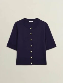 Crew Neck Cardigan With Wool -Marksandspencer Sale Store crew neck cardigan with wool 8