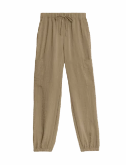 Crinkle Cargo Cuffed Joggers 27 Crinkle Cargo Cuffed Joggers -Marksandspencer Sale Store crinkle cargo cuffed joggers