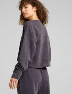 Puma Dare To Relaxed Pure Cotton Crop Sweatshirt -Marksandspencer Sale Store dare to relaxed pure cotton crop sweatshirt 11
