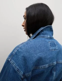 Denim Belted Relaxed Jacket -Marksandspencer Sale Store denim belted relaxed jacket 10