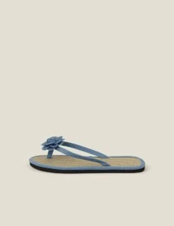 Accessorize Denim Corsage Flip Flops 13 Accessorize Denim Corsage Flip Flops -Marksandspencer Sale Store denim corsage flip flops 5
