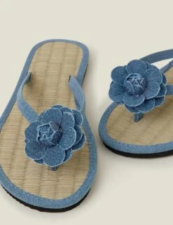 Accessorize Denim Corsage Flip Flops 15 Accessorize Denim Corsage Flip Flops -Marksandspencer Sale Store denim corsage flip flops 7