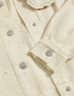 Denim Embroidered Shacket (2-8 Yrs) -Marksandspencer Sale Store denim embroidered shacket 2 8 yrs 1 6