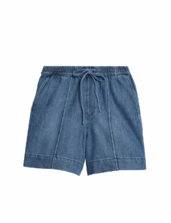 Denim High Waisted Seam Detail Shorts 19 Denim High Waisted Seam Detail Shorts -Marksandspencer Sale Store denim high waisted seam detail shorts