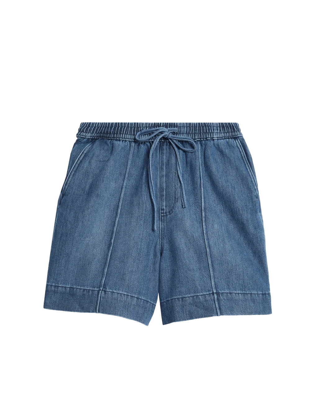 Denim High Waisted Seam Detail Shorts 7 Denim High Waisted Seam Detail Shorts - Image 7