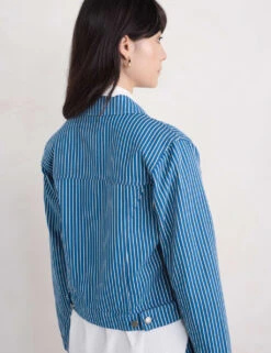 Denim Striped Jacket 12 Denim Striped Jacket -Marksandspencer Sale Store denim striped jacket 4