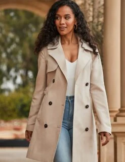 Double Breasted Longline Trench Coat -Marksandspencer Sale Store double breasted longline trench coat 8
