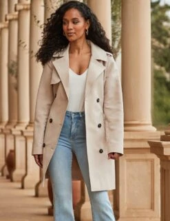 Double Breasted Longline Trench Coat -Marksandspencer Sale Store double breasted longline trench coat 9