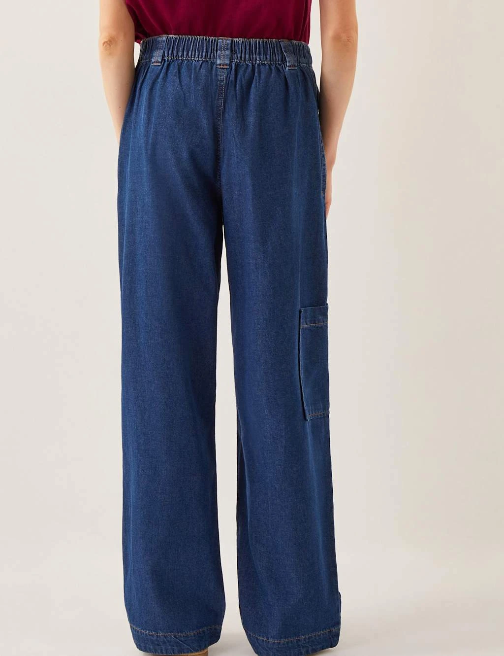 MONSOON Elasticated High Waisted Straight Leg Jeans 8 MONSOON Elasticated High Waisted Straight Leg Jeans - Image 8