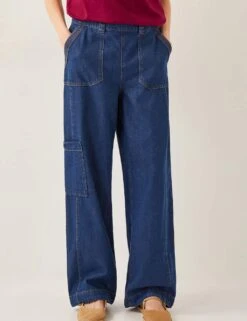 MONSOON Elasticated High Waisted Straight Leg Jeans 19 MONSOON Elasticated High Waisted Straight Leg Jeans -Marksandspencer Sale Store elasticated high waisted straight leg jeans 9