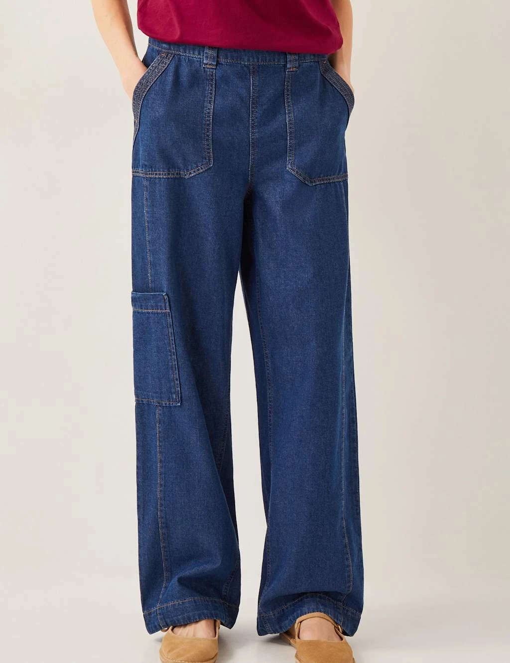 MONSOON Elasticated High Waisted Straight Leg Jeans 10 MONSOON Elasticated High Waisted Straight Leg Jeans - Image 10