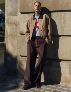 Harrison Elasticated Waist Wide Leg Joggers -Marksandspencer Sale Store elasticated waist wide leg joggers 9