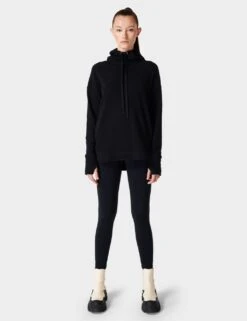 Sweaty Betty Escape Cotton Blend Fleece Relaxed Hoodie -Marksandspencer Sale Store escape cotton blend fleece relaxed hoodie 10