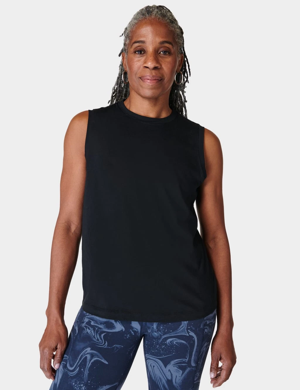 Sweaty Betty Essential Cotton Rich Crew Neck Vest Top 8 Sweaty Betty Essential Cotton Rich Crew Neck Vest Top - Image 8