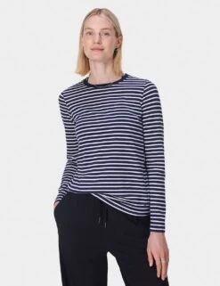 Sweaty Betty Essential Cotton Rich Striped Top -Marksandspencer Sale Store essential cotton rich striped top 8