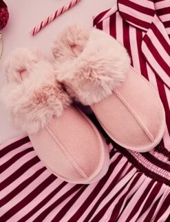 Faux Fur Lined Platform Mule Slippers -Marksandspencer Sale Store faux fur lined platform mule slippers 5
