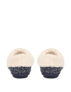 Jones Bootmaker Faux Fur Lined Round Toe Slippers -Marksandspencer Sale Store faux fur lined round toe slippers 13