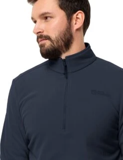 Jack Wolfskin Taunus Half Zip Funnel Neck Fleece Sweatshirt -Marksandspencer Sale Store fleece half zip funnel neck sweatshirt 1