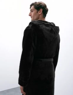 Fleece Supersoft Hooded Dressing Gown -Marksandspencer Sale Store fleece supersoft dressing gown 3