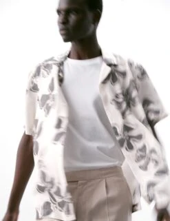 Floral Cuban Collar Shirt -Marksandspencer Sale Store floral cuban collar shirt 8