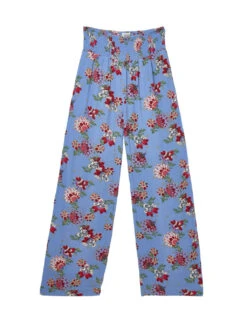 Floral Elasticated Waist Palazzo Trousers -Marksandspencer Sale Store floral elasticated waist culottes
