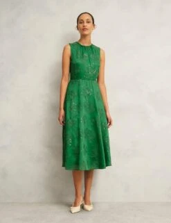 Floral Embroiderd Midi Skater Dress -Marksandspencer Sale Store floral embroiderd midi skater dress 8