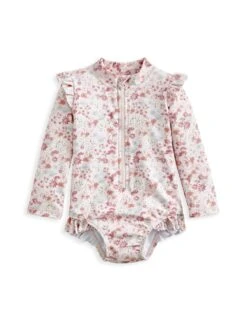 Mamas & Papas Floral Long Sleeve Swimsuit (0-3 Yrs) -Marksandspencer Sale Store floral long sleeve swimsuit 0 3 yrs 1 3