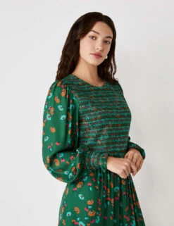 Floral Shired Midi Smock Dress -Marksandspencer Sale Store floral shired midi smock dress 11