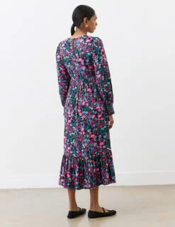 Floral Shired Midi Smock Dress -Marksandspencer Sale Store floral shired midi smock dress 7
