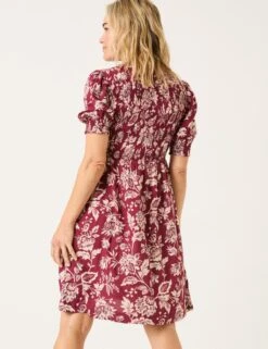 Floral V-Neck Knee Length Swing Dress -Marksandspencer Sale Store floral v neck knee length swing dress 8