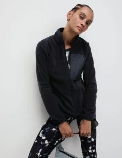 Thermal Zip Up Funnel Neck Fleece -Marksandspencer Sale Store funnel neck fleece jacket 10