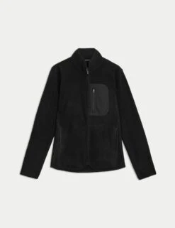 Thermal Zip Up Funnel Neck Fleece -Marksandspencer Sale Store funnel neck fleece jacket 11