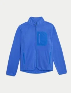 Thermal Zip Up Funnel Neck Fleece -Marksandspencer Sale Store funnel neck fleece jacket