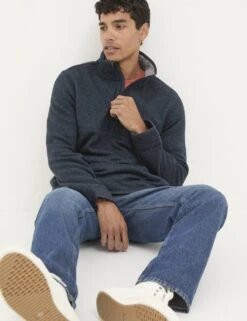 Funnel Neck Half Zip Sweatshirt -Marksandspencer Sale Store funnel neck half zip sweatshirt 13