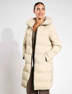 Born Funnel Neck Longline Puffer Coat -Marksandspencer Sale Store funnel neck longline puffer coat 15