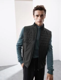 Funnel Neck Quilted Gilet -Marksandspencer Sale Store funnel neck quilted gilet 7