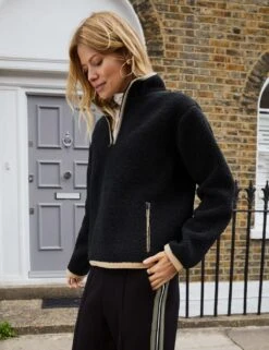 Funnel Neck Relaxed Half Zip Sweatshirt 14 Funnel Neck Relaxed Half Zip Sweatshirt -Marksandspencer Sale Store funnel neck relaxed half zip sweatshirt 6