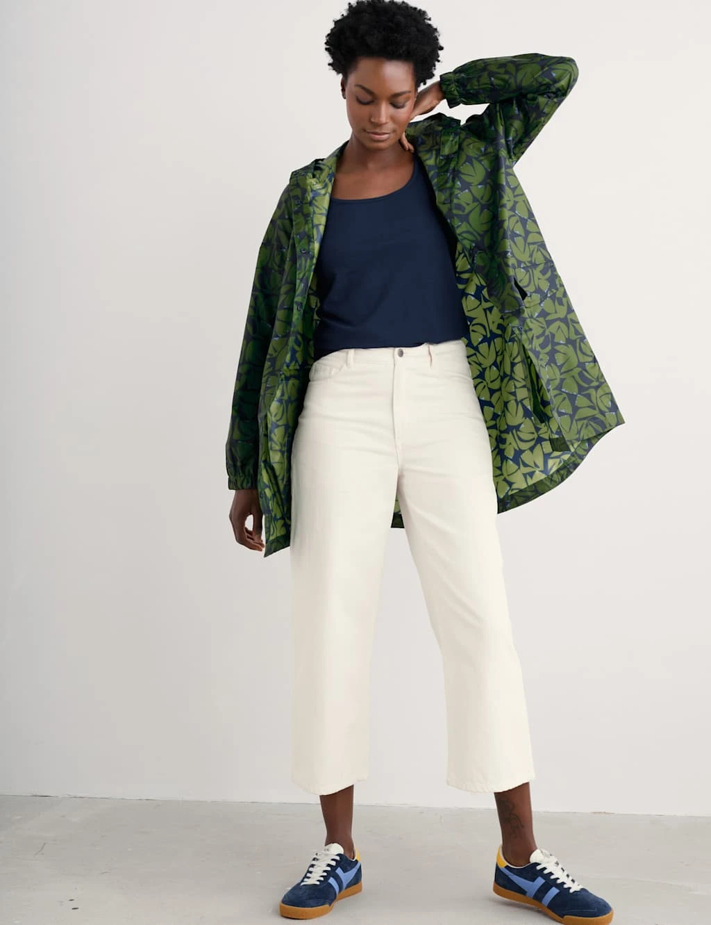 Geometric Hooded Packaway Rain Jacket 15 Geometric Hooded Packaway Rain Jacket - Image 15