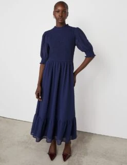 Georgette Textured Shirred Midi Tea Dress 27 Georgette Textured Shirred Midi Tea Dress -Marksandspencer Sale Store georgette textured shirred midi tea dress 13