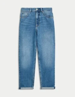 Girlfriend Mid Rise Turn Up Jeans With Lyocell -Marksandspencer Sale Store girlfriend mid rise turn up jeans with lyocell 15
