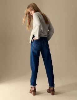 Girlfriend Mid Rise Turn Up Jeans With Lyocell -Marksandspencer Sale Store girlfriend mid rise turn up jeans with lyocell 5