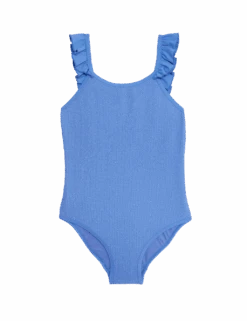 Glitter Textured Swimsuit (6-16 Yrs) -Marksandspencer Sale Store glitter textured swimsuit 6 16 yrs