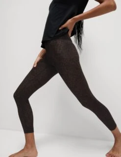 Go Balance Printed Wrap Waist 7/8 Yoga Leggings -Marksandspencer Sale Store go balance high waisted 7 8 yoga leggings 1