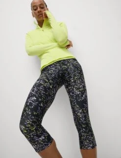 Go Move Printed Cropped Gym Leggings -Marksandspencer Sale Store go move printed cropped gym leggings 12