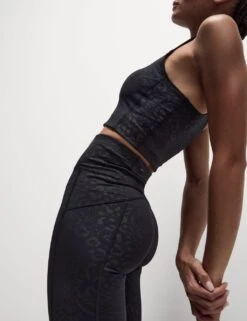 Go Move Embossed High Waisted Gym Leggings -Marksandspencer Sale Store go move printed high waisted gym leggings 10